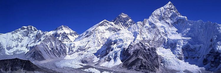 The Himalayas with Mt. Everest