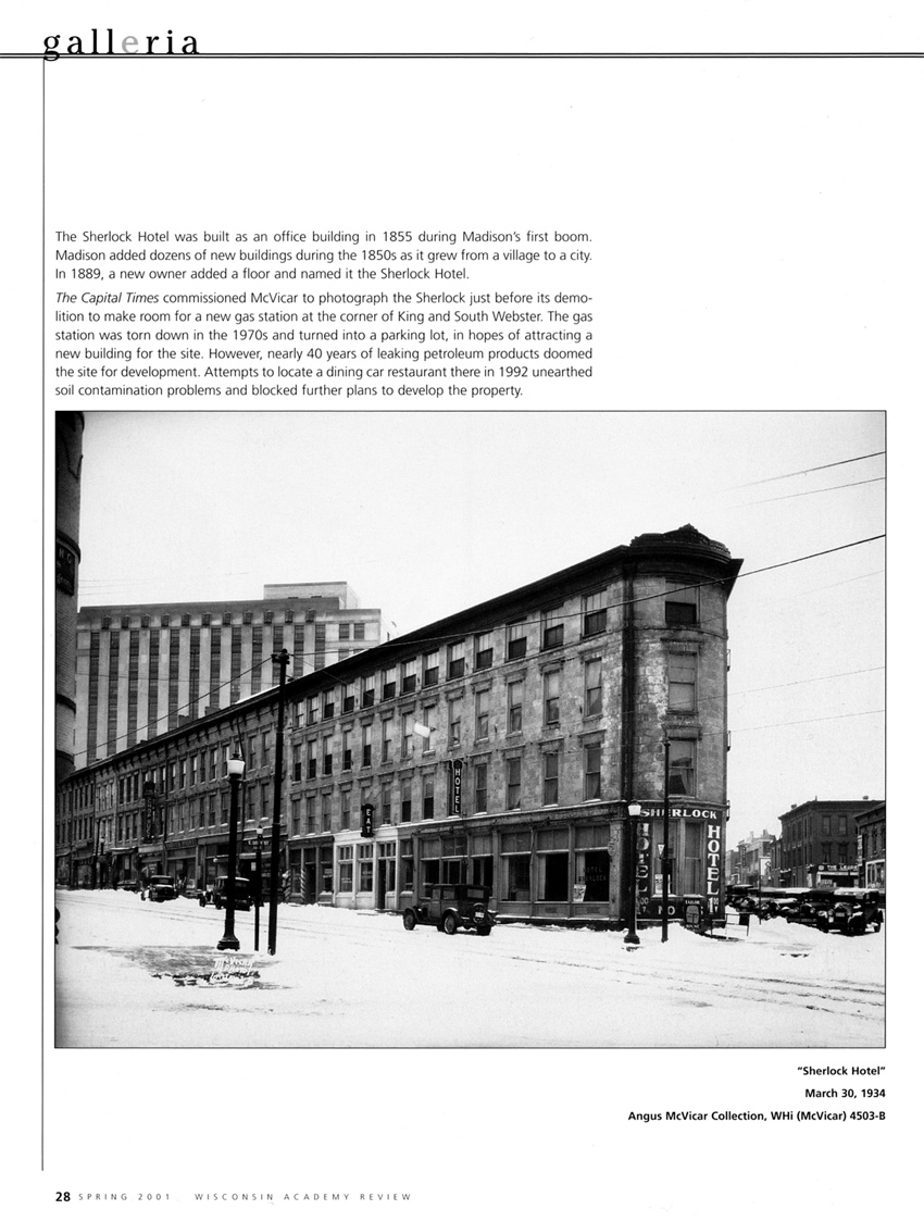 ZANE WILLIAMS Double Take: A Rephotographic Survey of Madison, Wisconsin