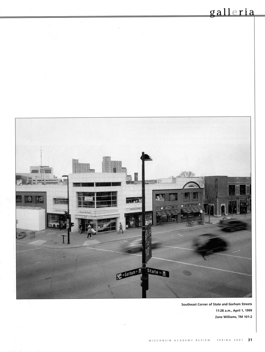 ZANE WILLIAMS Double Take: A Rephotographic Survey of Madison, Wisconsin